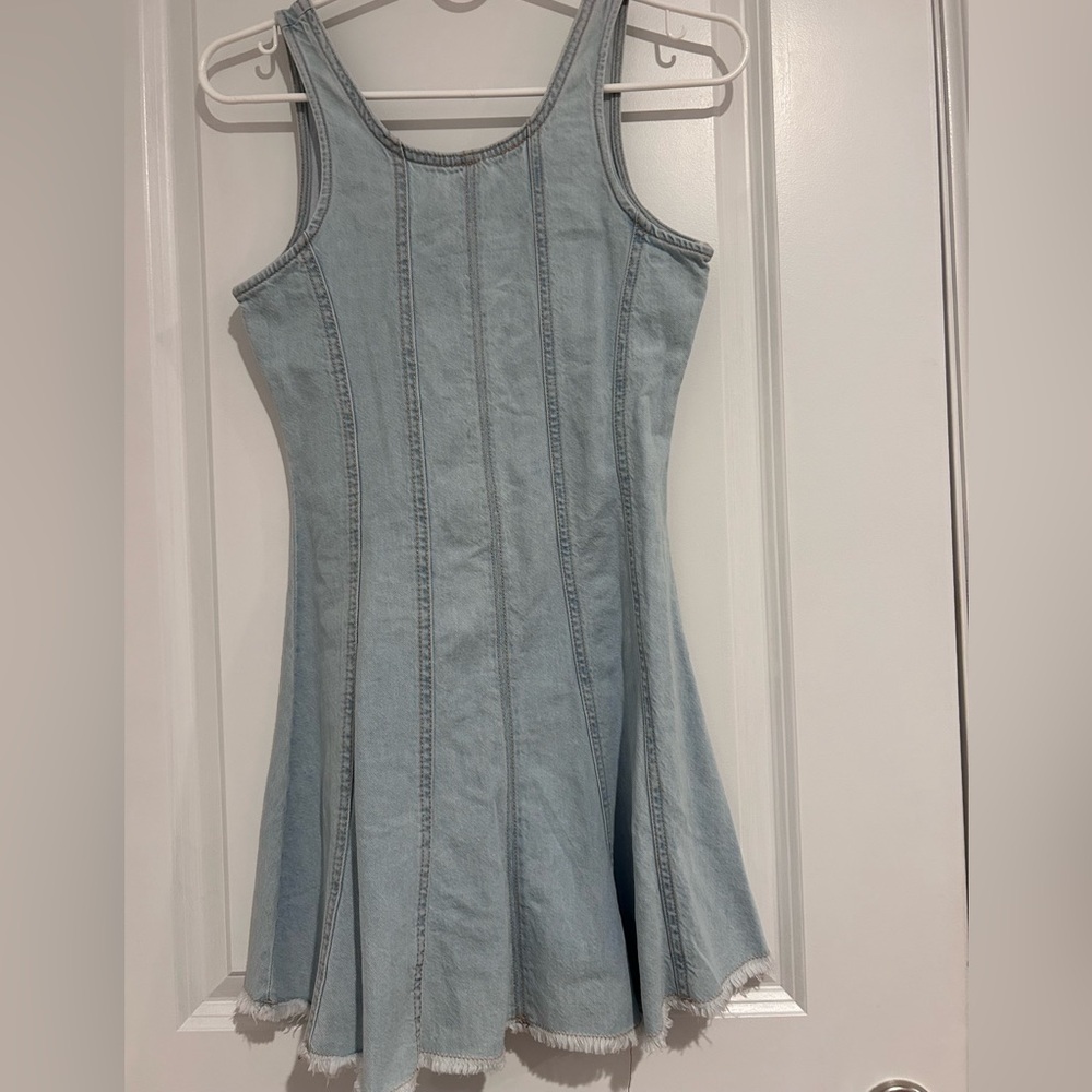 Zara Light Blue Denim Top
